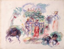 Figures under a Tree, 1880-82. Creator: Pierre-Auguste Renoir