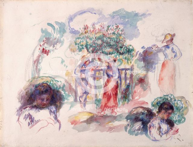 Figures under a Tree, 1880-82. Creator: Pierre-Auguste Renoir.