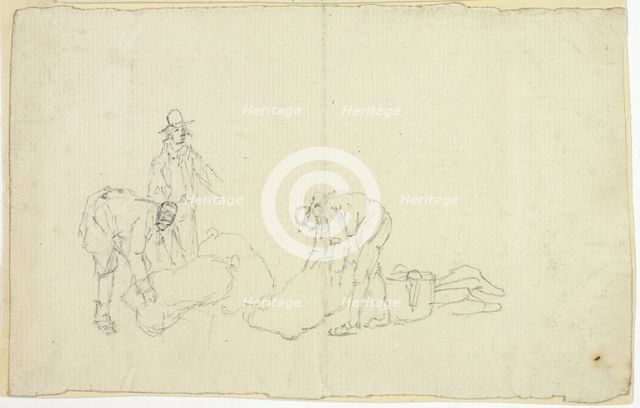 Figures with Market Goods, n.d. Creator: William Henry Pyne.