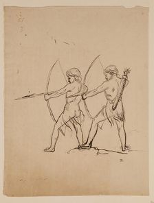 Figures with Bows and Arrows, c1820-1848. Creator: Thomas Cole