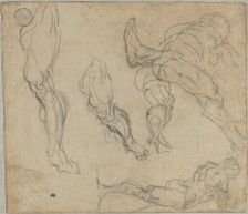 Figures and Legs (verso), 1575/1580. Creator: Jacopo Tintoretto