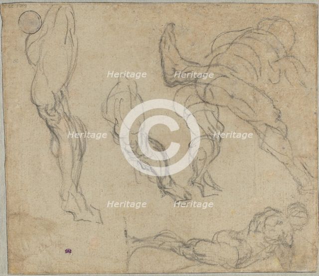 Figures and Legs (verso), 1575/1580. Creator: Jacopo Tintoretto.
