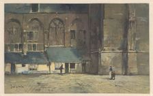 Figures at the Lebuïnuskerk (Great Church) in Deventer, 1874-1923. Creator: Jan van der Linde