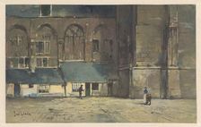 Figures at the Lebuïnuskerk (Great Church) in Deventer, 1874-1923. Creator: Jan van der Linde