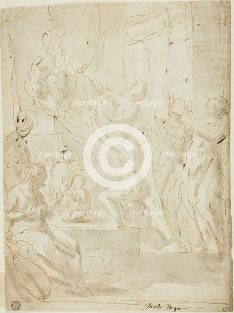 Figures at an Altar or Classical Sacrifice, n.d. Creator: Paolo Pagani.