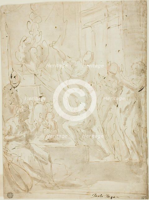 Figures at an Altar or Classical Sacrifice, n.d. Creator: Paolo Pagani.