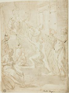 Figures at an Altar or Classical Sacrifice, n.d. Creator: Paolo Pagani