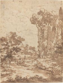 Figures Bathing in a Stream. Creator: Nicolas Poussin