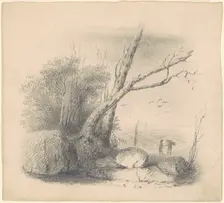 Figures by the Shore, c. 1830-1835. Creator: James Goodwyn Clonney