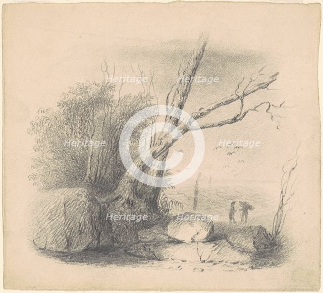 Figures by the Shore, c. 1830-1835. Creator: James Goodwyn Clonney.