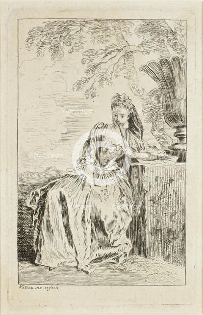 Figures de modes, c. 1710. Creator: Jean-Antoine Watteau.