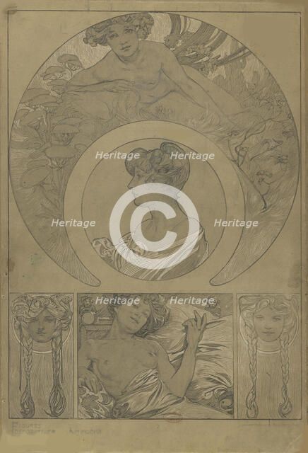 Figures décoratives, 1902. Creator: Mucha, Alfons Marie (1860-1939).