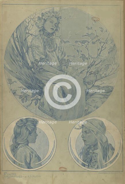 Figures décoratives, 1902. Creator: Mucha, Alfons Marie (1860-1939).