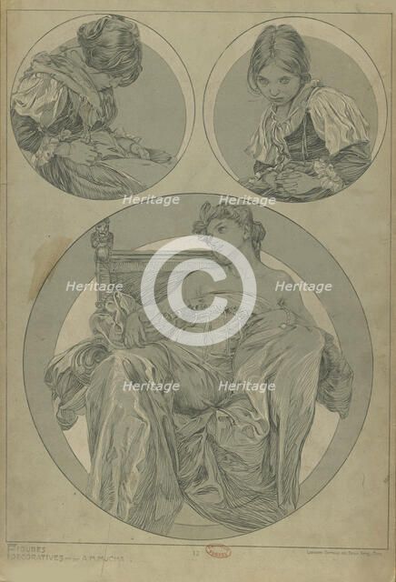 Figures décoratives, 1902. Creator: Mucha, Alfons Marie (1860-1939).