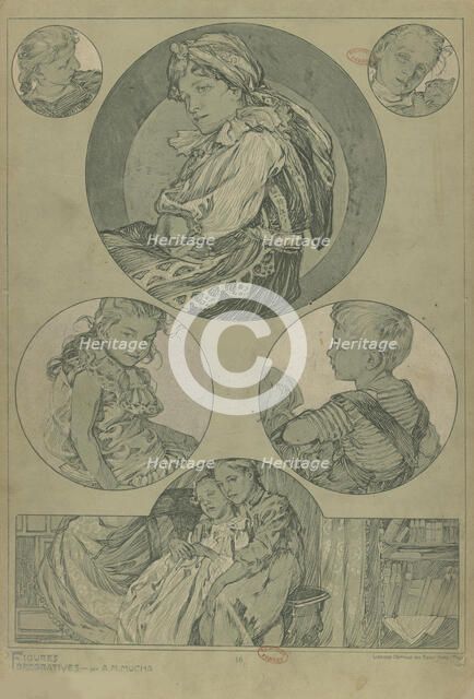Figures décoratives, 1902. Creator: Mucha, Alfons Marie (1860-1939).