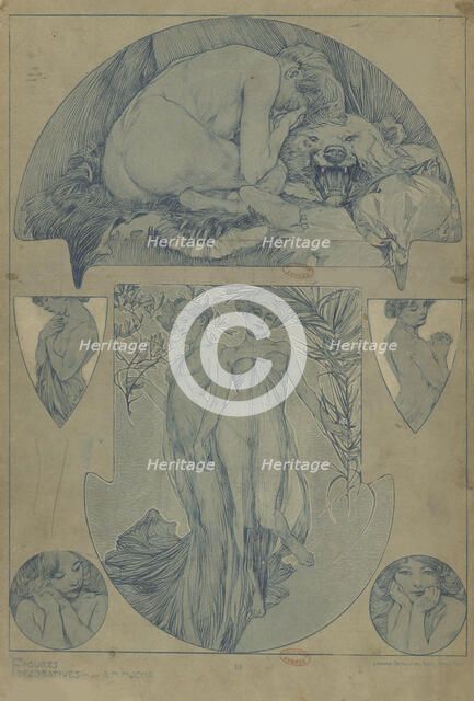 Figures décoratives, 1902. Creator: Mucha, Alfons Marie (1860-1939).