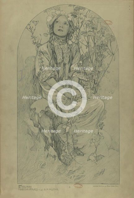 Figures décoratives, 1902. Creator: Mucha, Alfons Marie (1860-1939).