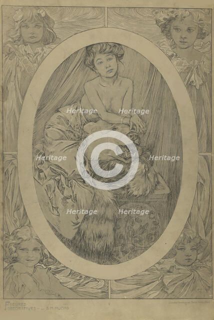 Figures décoratives, 1902. Creator: Mucha, Alfons Marie (1860-1939).