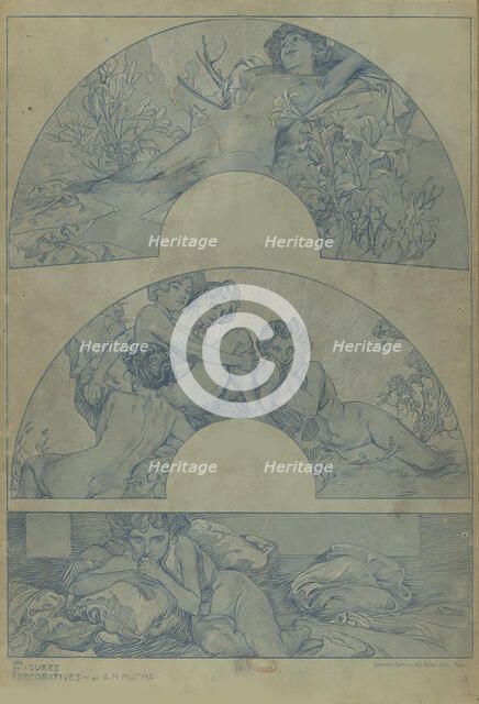 Figures décoratives, 1902. Creator: Mucha, Alfons Marie (1860-1939).