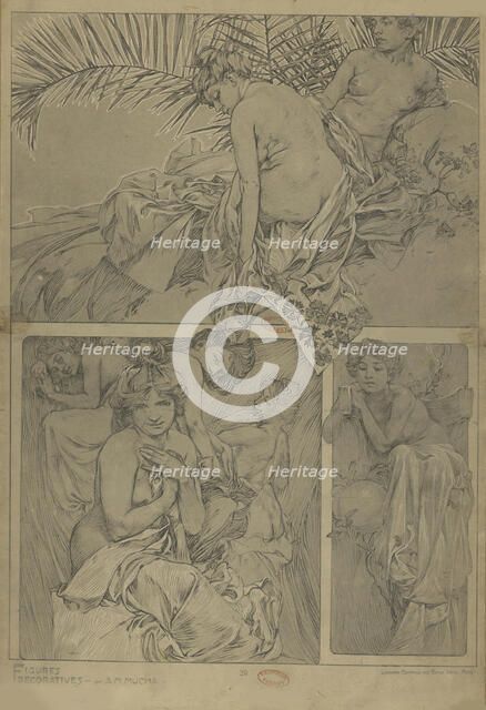 Figures décoratives, 1902. Creator: Mucha, Alfons Marie (1860-1939).