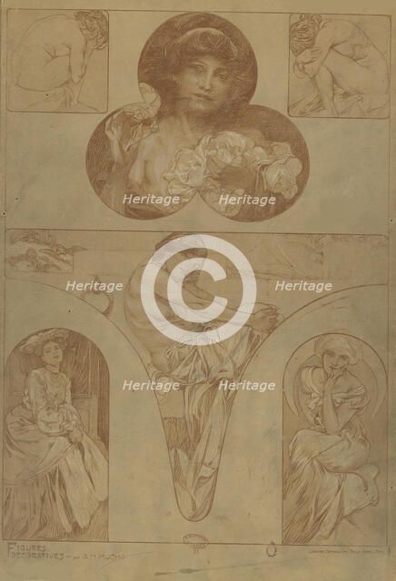 Figures décoratives, 1902. Creator: Mucha, Alfons Marie (1860-1939).