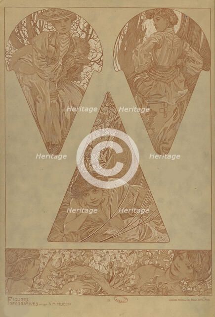 Figures décoratives, 1902. Creator: Mucha, Alfons Marie (1860-1939).
