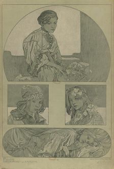 Figures décoratives, 1902. Creator: Mucha, Alfons Marie (1860-1939)