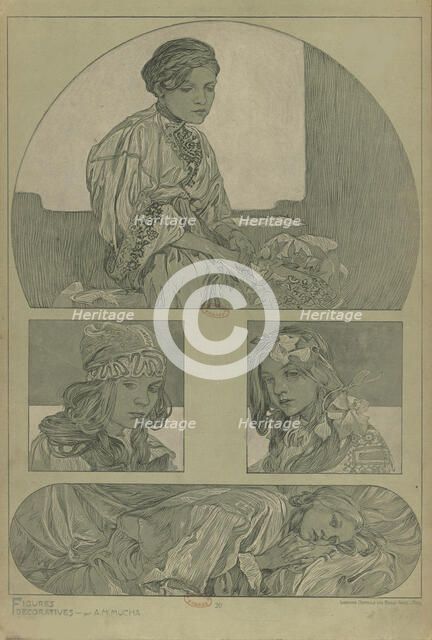 Figures décoratives, 1902. Creator: Mucha, Alfons Marie (1860-1939).