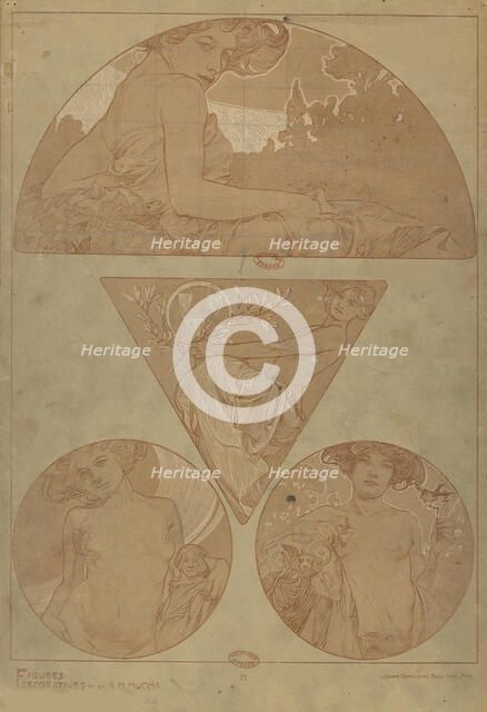 Figures décoratives, 1902. Creator: Mucha, Alfons Marie (1860-1939).
