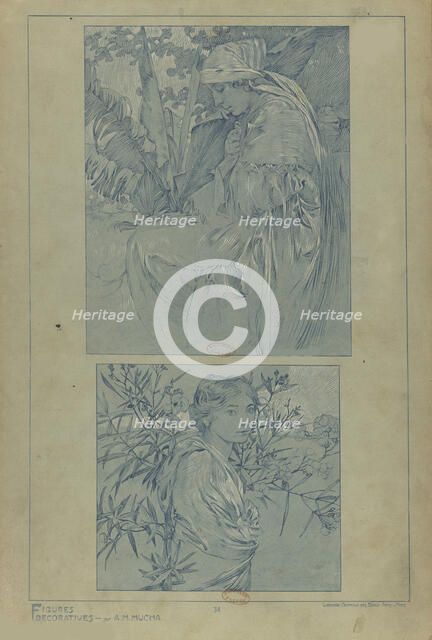 Figures décoratives, 1902. Creator: Mucha, Alfons Marie (1860-1939).
