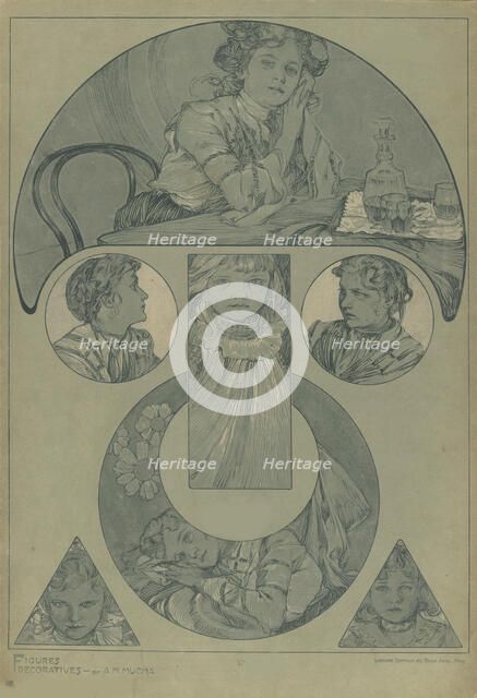 Figures décoratives, 1902. Creator: Mucha, Alfons Marie (1860-1939).