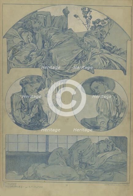 Figures décoratives, 1902. Creator: Mucha, Alfons Marie (1860-1939).