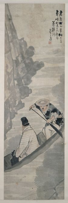 Figures in a boat, 1898. Creator: Wang Qian