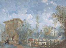 Figures in a Garden, 1784. Creator: Jean Démosthène Dugourc