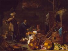 Figures in a kitchen and storage room , 1643. Creators: David Teniers II, Jan Davidsz de Heem