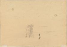 Figures in a Landscape (verso), c. 1919. Creator: Jean Louis Forain (French, 1852-1931)