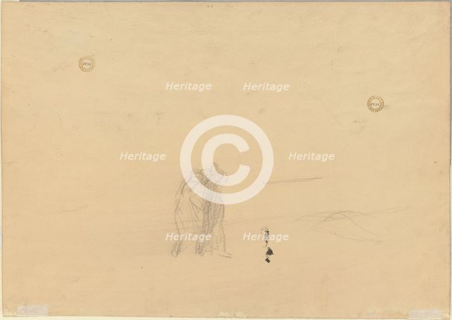 Figures in a Landscape (verso), c. 1919. Creator: Jean Louis Forain (French, 1852-1931).