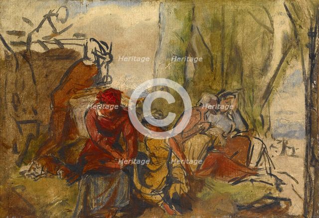 Figures in a Landscape, probably 1800s. Creator: Unknown.