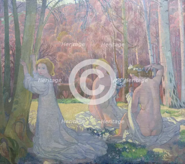 'Figures in a Spring Landscape (Sacred Grove)', 1897. Artist: Maurice Denis