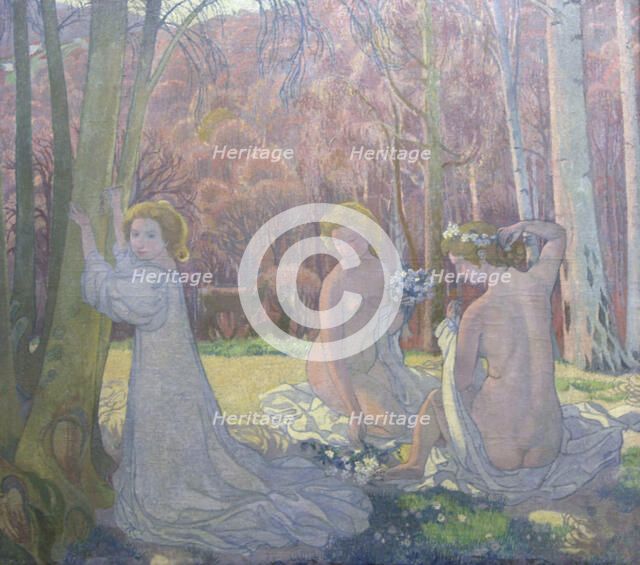 'Figures in a Spring Landscape (Sacred Grove)', 1897. Artist: Maurice Denis