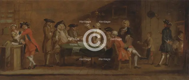 Figures in a Tavern or Coffee House, ca. 1725 or after 1750. Creator: Joseph Highmore.