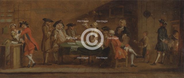 Figures in a Tavern or Coffee House, ca. 1725 or after 1750. Creator: Joseph Highmore.