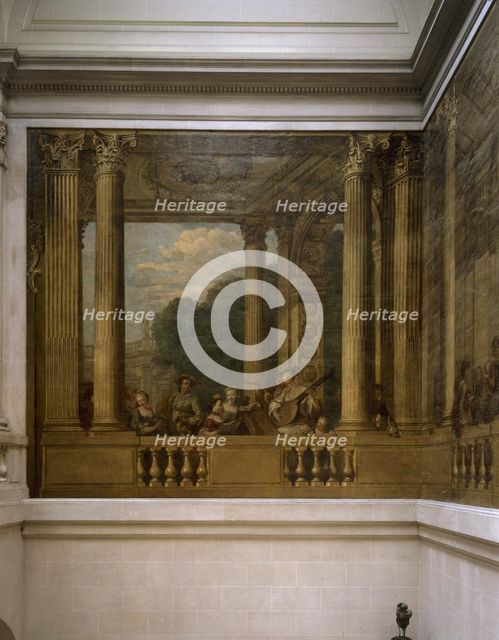 Figures in an architectural setting, 1748. Creator: Paolo Antonio Brunetti.