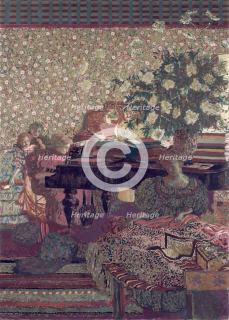 Figures in an interior. Music, 1896. Creator: Edouard Vuillard.