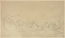 Figures in Boats, n.d. Creator: Willem van de Velde the Younger