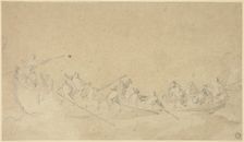 Figures in Boats, n.d. Creator: Willem van de Velde the Younger