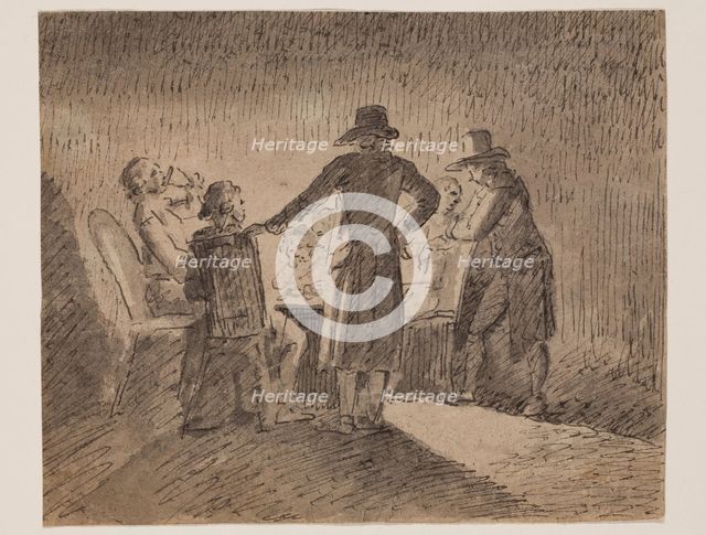 Figures in Interior, between 1745 and 1790. Creator: Gottlieb Welte.
