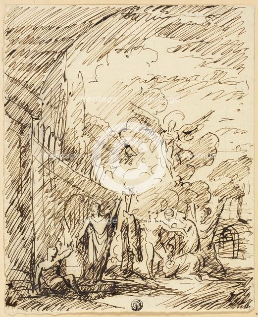 Figures in Landscape, 1798. Creator: Benjamin West.
