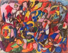 Figures in landscape, 1920. Creator: Hölzel, Adolf (1853-1934)