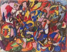 Figures in landscape, 1920. Creator: Hölzel, Adolf (1853-1934)